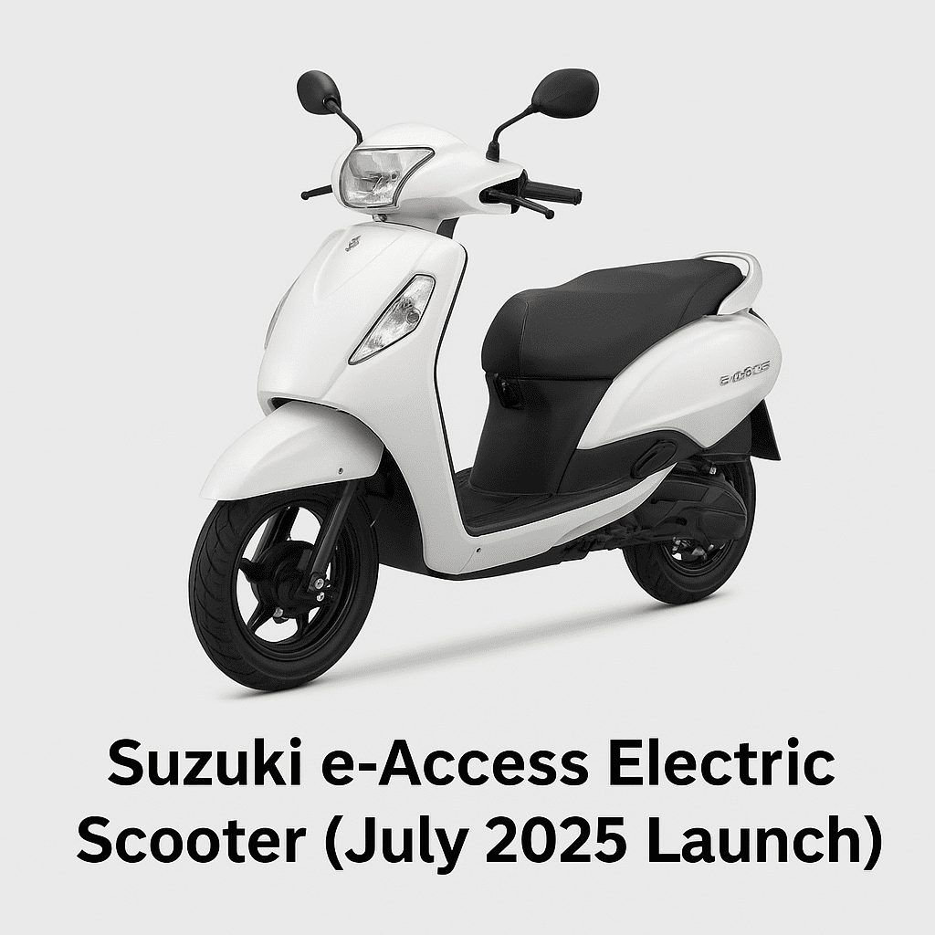 Suzuki e-Access electric scooter in white color – stylish and practical EV launching in India July 2025