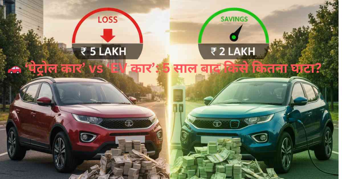 Petrol Car vs Electric Car 2025 Comparison – 5 साल बाद किसे कितना घाटा होगा