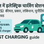 Electric Chaeging Station India 2025 – Fast Charging Guide, AC/DC Charger Types and Charging Price Infographic इन hindi