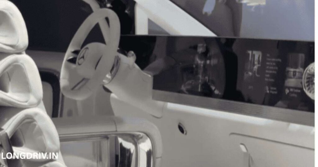 Mercedes-Benz Vision V – एक अल्ट्रा-लक्ज़री इलेक्ट्रिक वैन हैं जिसमें 65-इंच की 4K स्क्रीन और फर्स्ट-क्लास इंटीरियर अनुभव मिलता हैं। EV Future 2027