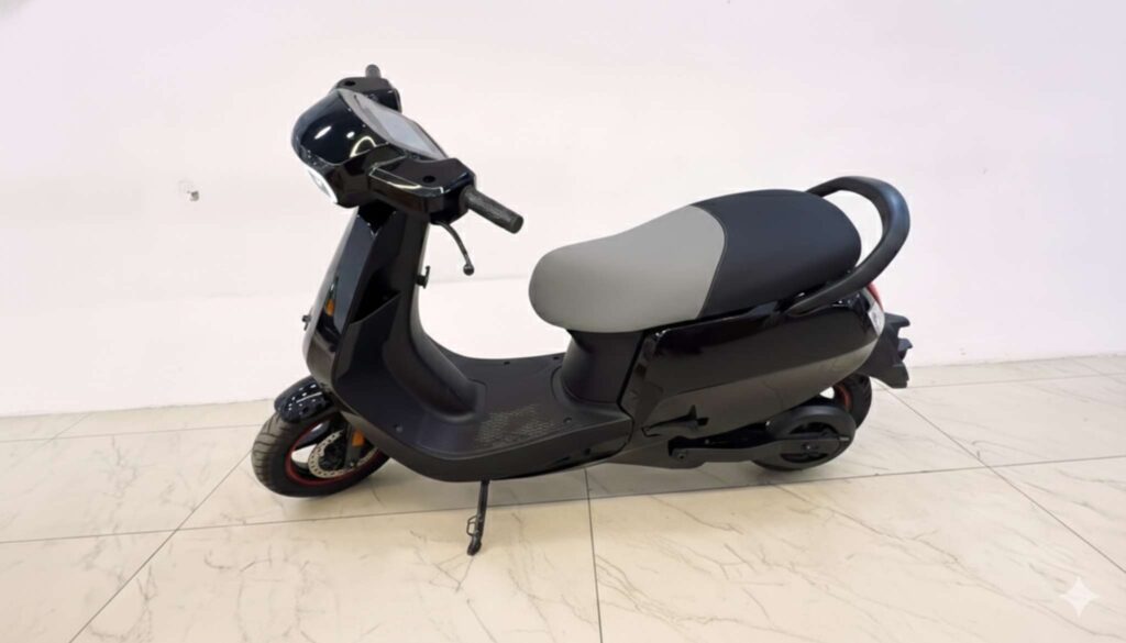 Ola S1 Pro Gen 3 इलेक्ट्रिक स्कूटर - सफेद रंग और आधुनिक स्क्रीन डिस्प्ले के साथ है