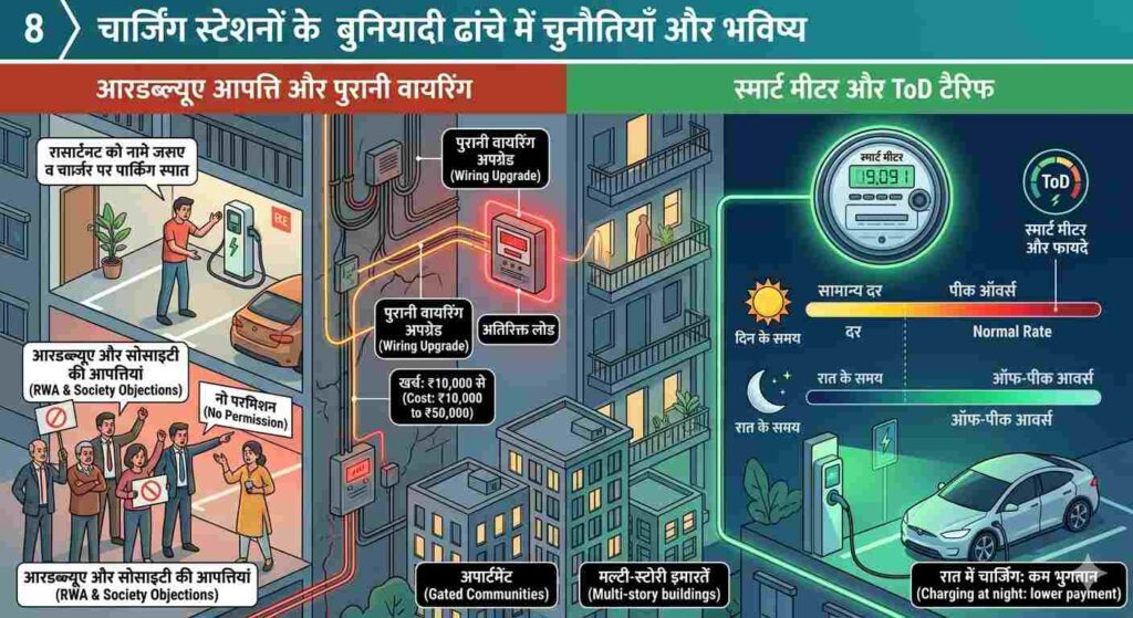 8. चार्जिंग स्टेशनों के बुनियादी ढांचे में चुनौतियाँ और भविष्य EV Charging Cost in India 2026